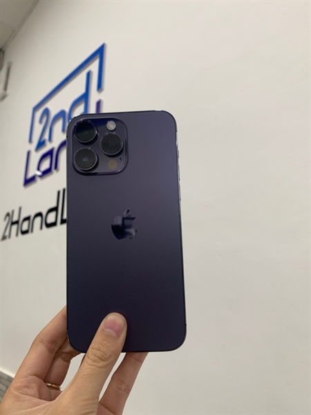 Điện thoại iPhone 14 Promax - LL/A - 128GB - Màu tím - Pin 100% đã thay - Ngoại hình: 97% viền sướt dăm - Body