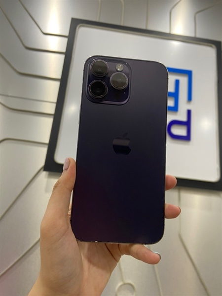 Điện thoại iPhone 14 Promax - LL/A - 128GB - Pin 87% - Màu tím - Ngoại hình: 97% - Xước viền, mất faceid, đã thay màn zin - Body