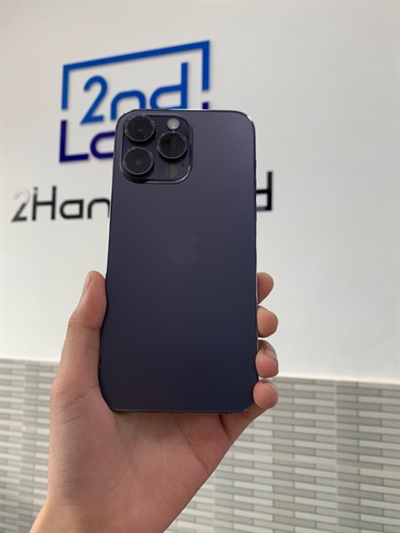 Điện thoại iPhone 14 Promax - LL/A - 256GB - Màu tím - Pin 89% - Ngoại hình: 97,5% - Xước kính cam - Body