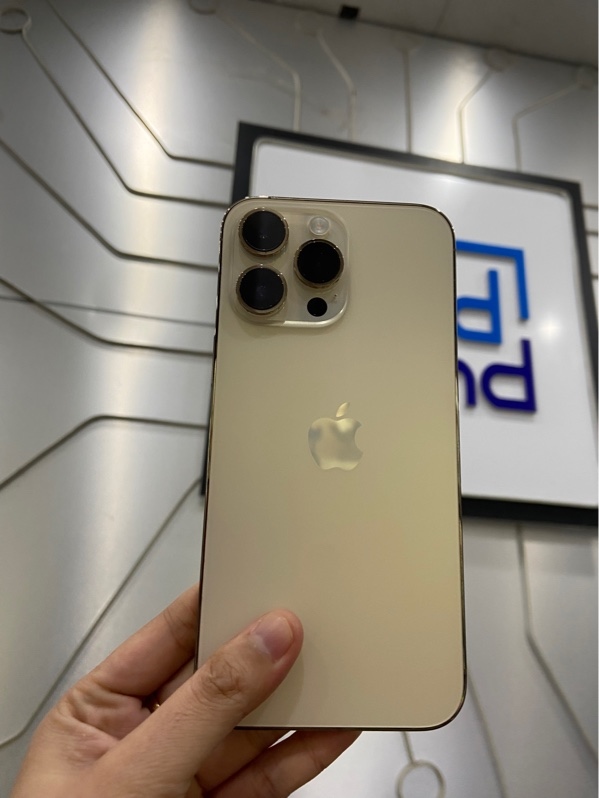 Điện thoại iPhone 14 Promax - LL/A - 256GB - Pin 100% thay new - Màu vàng - Ngoại hình: 97.5% - Cấn - Body