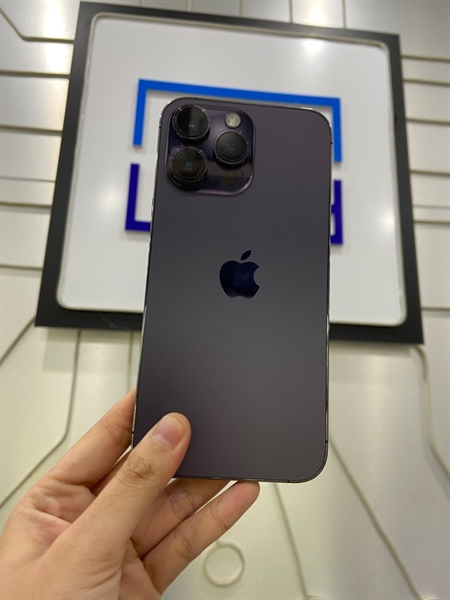 Điện thoại iPhone 14 Promax - LL/A - 256GB - Pin 83% - Màu tím - Ngoại hình: 98% - thay Nút Silent khác màu - Body