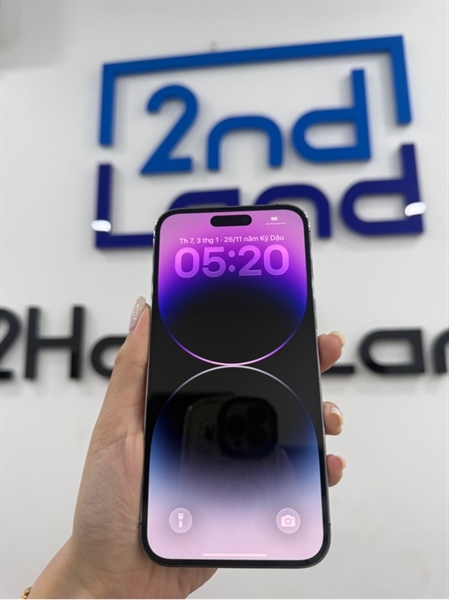 Điện thoại iPhone 14 promax - LL/A - IOS 18.6 - 128GB - Màu tím - Pin thay 100% - Ngoại hình 97% - Viền trầy xước , thay vỏ zin - Body 2