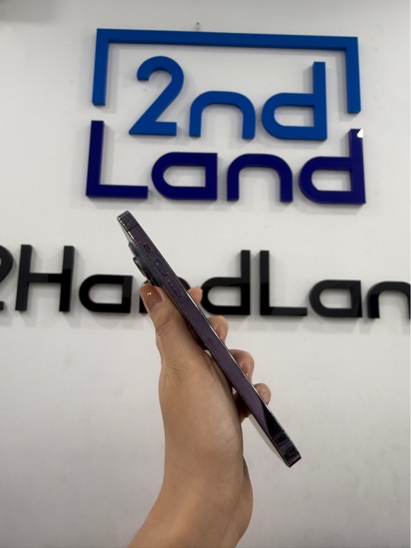 Điện thoại iPhone 14 Promax - LL/A - IOS 26.3.1(a) - 128GB - Màu tím - Pin 85% - Ngoại hình xấu - thay viền cam , màn trầy , viền trầy tróc sơn - Body