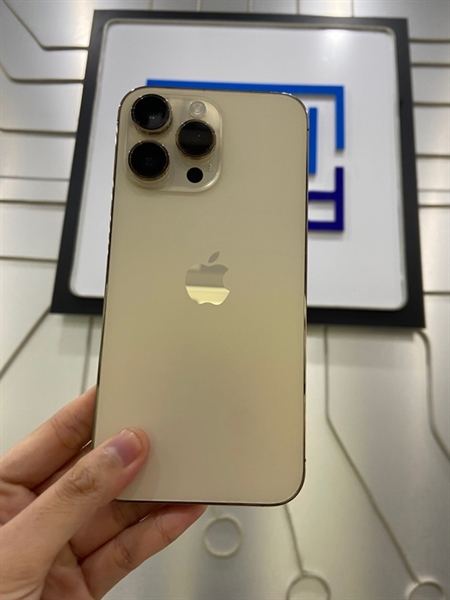 Điện thoại iPhone 14 Promax - VN/A - 128GB - IOS 17.5.1 - Pin 100% thay new - Màu gold - Ngoại hình: 97% - Body