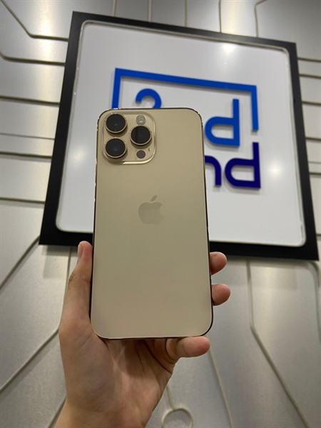 Điện thoại iPhone 14 Promax - VN/A - 128GB - IOS 18.4.1 - Pin 100% thay new - Màu vàng - Ngoại hình: 98% - Body