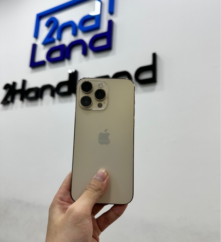 Điện thoại iPhone 14 Promax - VN/A - 128GB - IOS 26.4.2 - Pin 100% - Màu gold - Ngoại hình 97% - Màn trầy - Body