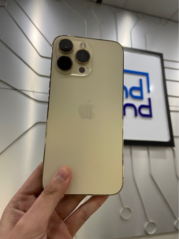 Điện thoại iPhone 14 Promax - VN/A - 256GB - Pin 100% thay new - Màu vàng gold - Ngoại hình: 96% - Màn trầy, lưu ảnh, đã thay lưng - Body