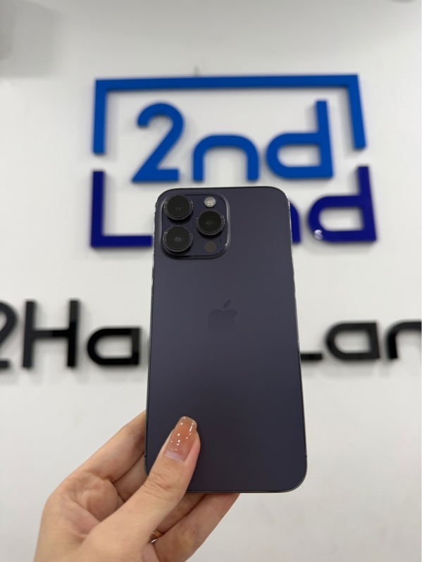 Điện thoại iPhone 14 promax - VN/A - IOS 26.3.1(a) - 128GB - Màu tím - Pin thay 86% - Ngoại hình 97% - Màn ép kính, Trầy xước, - Body