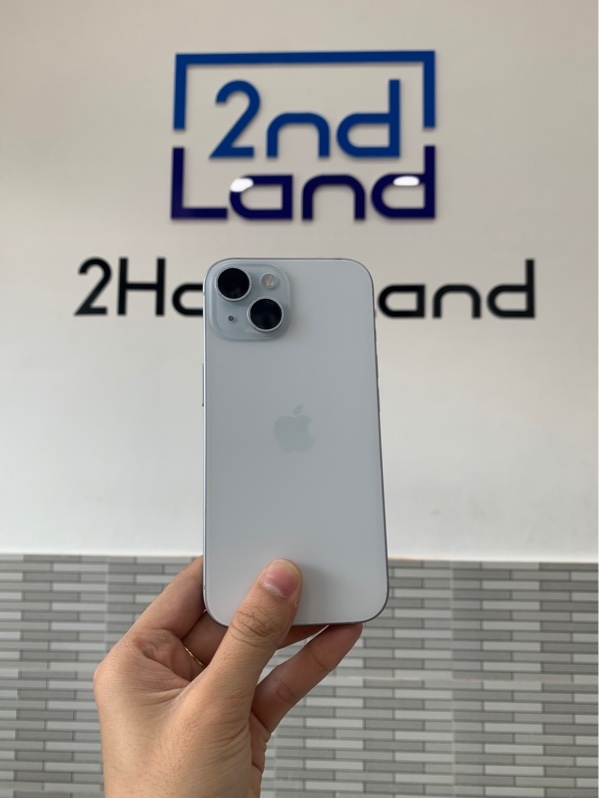 Điện thoại iPhone 15 - KH/A - 256GB - Màu xanh - Pin 100% đã thay - Ngoại hình: 97.5% - Trầy viền cam, màn ép kính - Body