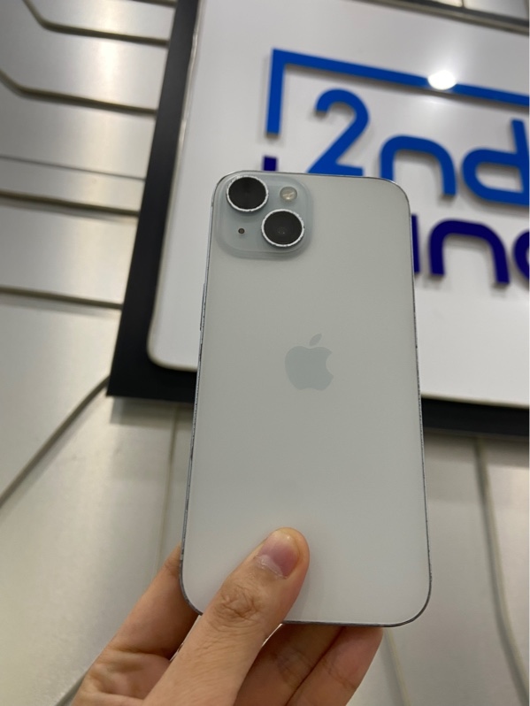 Điện thoại iPhone 15 - LL/A - 128GB - Pin 87% - Máy lock - Màu xanh nhạt - Ngoại hình: 96% - Body