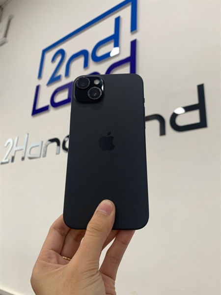 Điện thoại iPhone 15 Plus - LL/A - 256GB - Màu đen - Pin 100% đã thay - Ngoại hình 97.5% - Trầy viền cam - Body
