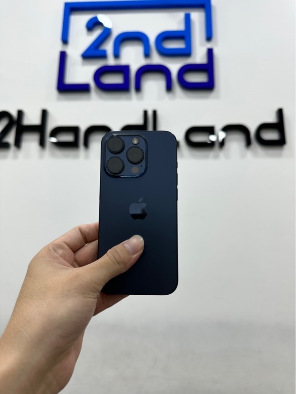 Điện thoại iPhone 15 Pro - VN/A - 128GB - IOS 26.5 - Pin 100% thay new - Màu xanh - Ngoại hình 97% - Body