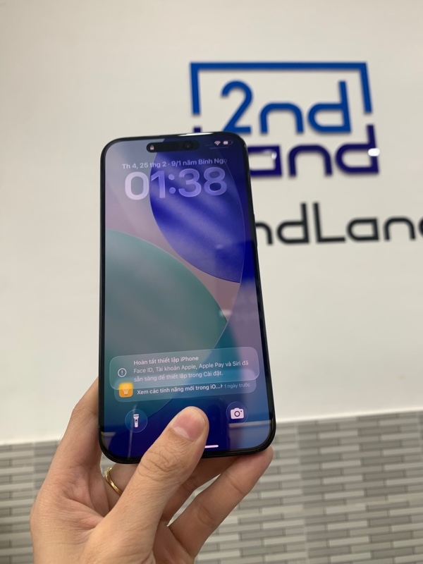 Điện thoại iPhone 15 Promax - VN/A - 256GB - Màu xanh - Pin 83% chu kì sạc 676 lần - Ngoại hình: 97% - Body 3