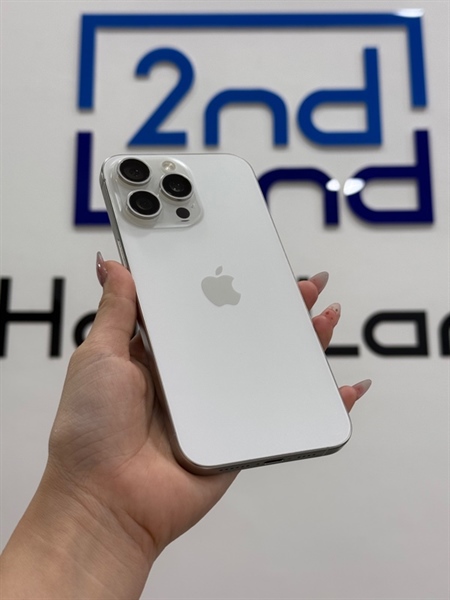 Điện thoại iPhone 15 Promax - VN/A - 256GB - Pin 100% đã thay - Chu kì sạc 752 lần - Màu trắng - Ngoại hình: 98% - Body