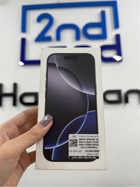 Điện thoại iPhone 16 Pro - VN/A - IOS 18.5 - 128GB - Màu đen - Pin 100% chu kỳ 151 - Ngoại hình 98% - Fullbox