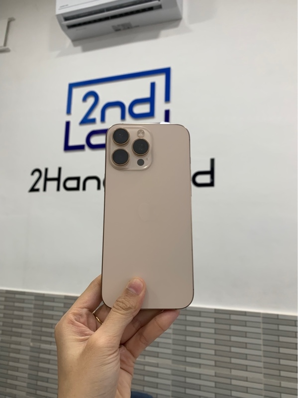 Điện thọai iPhone 16 Promax - LL/A - 256GB - Màu vàng sa mạc - Pin 87% - Ngoại hình: 98% - Body
