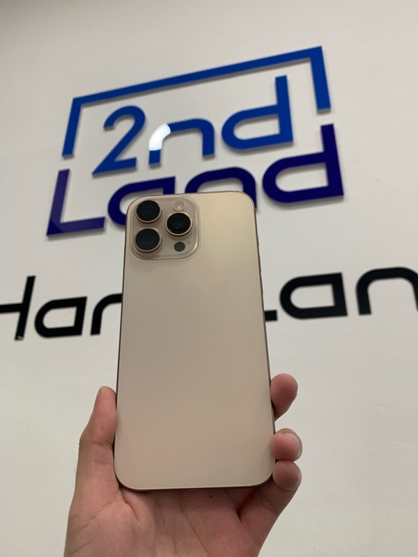 Điện thoại iPhone 16 Promax - VN/A - 256GB - Màu vàng sa mạc - Pin 100% chu kì sạc 69% - Ngoại hình: 98% - Fullbox