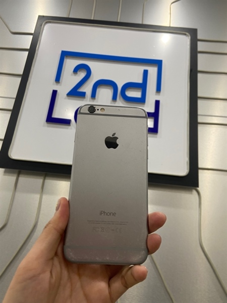 Điện thoại iPhone 6 - LL/A - 128GB - Pin 100% - Màu xám - Ngoại hình: 96% - Màn phản quang bầm vàng trong, touch id hư - Body - không bảo hành