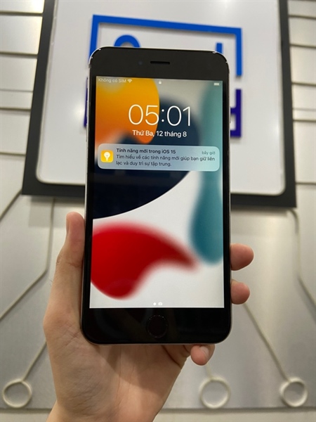Điện thoại iPhone 6S Plus - 3B/A - 64GB - IOS 15.8 - Pin 100% thay new - Màu bạc - Ngoại hình: 97% - Màn ám hồng phản quang - Body 3