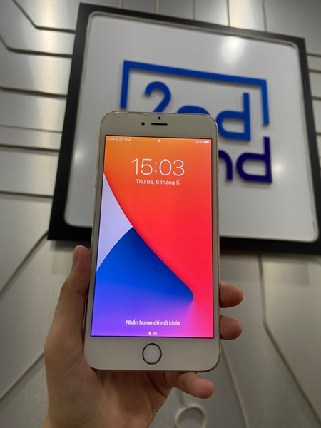 Điện thoại iPhone 6s Plus - LZ/A - 64GB - IOS 14.8 - Pin 100% thay new - Màu gold - Ngoại hình: 96% - Màn hở sáng, đốm phản quang, 2 đốm xanh trong màn - Body 2