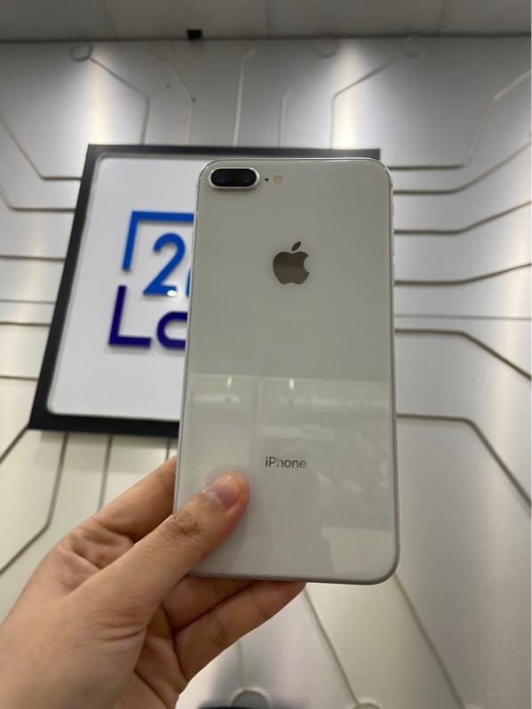 Điện thoại iPhone 8 Plus - LL/A - 64GB - Pin 100% đã thay - Màu trắng - Ngoại hình: 98% - Mã N iPhone đổi trả bảo hành, đã sửa chữa, tân trang, màn ám hồng trong vừa , hư vân tay - Body