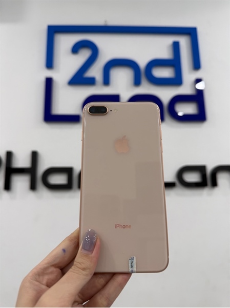 Điện thoại iPhone 8 plus - LL/A - IOS 16.7.11 - 64GB - Màu vàng - Pin thay 100% - Ngoại hình 97% - Màn thay linh kiện , vỏ thay , cam sau đốm - Kèm sạc