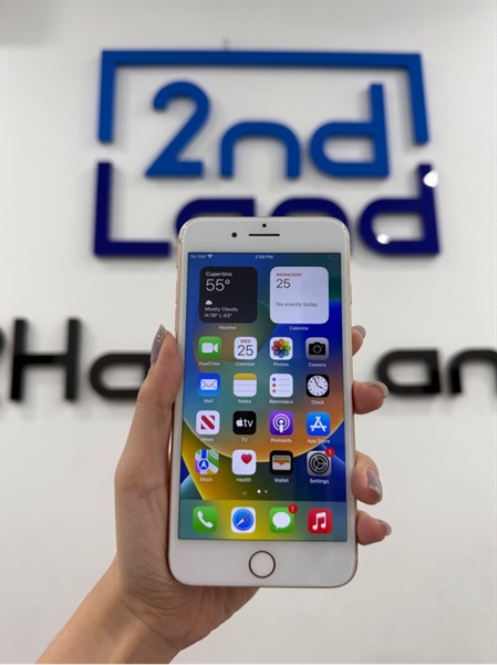 Điện thoại iPhone 8 plus - LL/A - IOS 16.7.11 - 64GB - Màu vàng - Pin thay 100% - Ngoại hình 97% - Màn thay linh kiện , vỏ thay , cam sau đốm - Kèm sạc 1