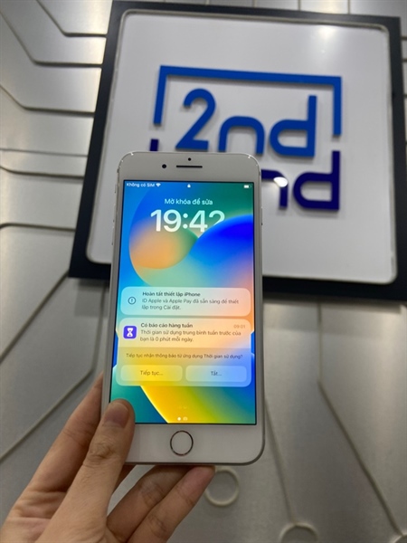 Điện thoại iPhone 8 Plus - VN/A - 128GB - Pin 100% đã thay - Màu trắng - Ngoại hình: 98% - Màn ám viền vàng vừa - Body 3