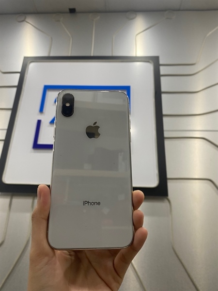 Điện thoại iPhone X - KH/A - 256GB - Pin 100% - Màu trắng - Ngoại hình: 97% - Màn ám hồng viền, màn ép kính - Body 0