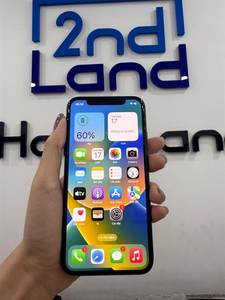 Điện thoại iPhone X - LL/A - IOS 16.7.11 - 256GB - Màu đen - Pin thay 100% - Ngoại hình 97% - Màn ám hồng , màn trầy - Kèm sạc 2