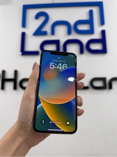 Điện thoại iPhone X - LL/A - IOS 16.7.11 - 256GB - Màu trắng - Pin thay 100% - Ngoại hình 97% - Mẻ lưng - Kèm sạc 2