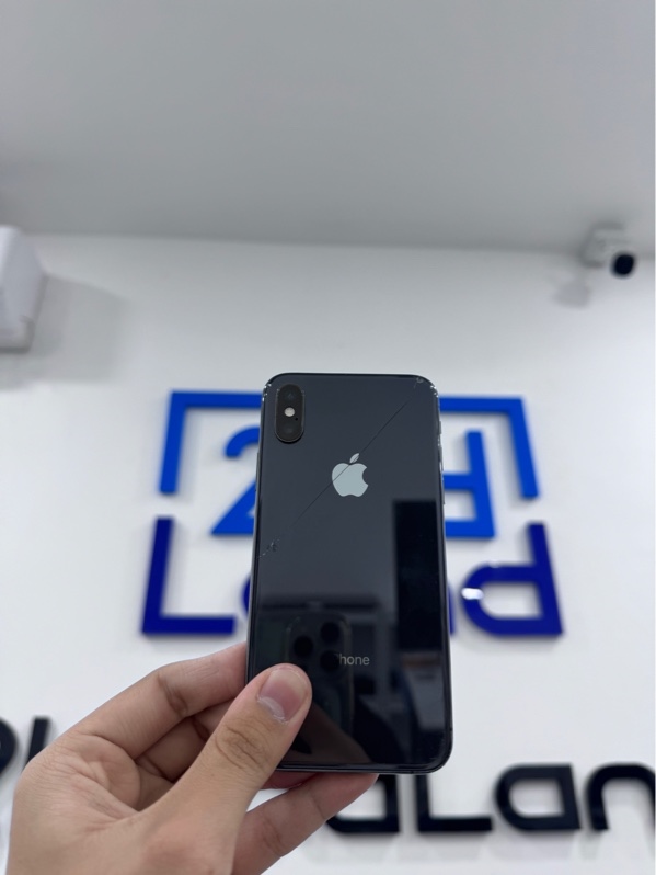 Điện thoại iPhone XS - LL/A - ios 18.7.5 - 64GB - Màu đen - Pin LKKXD báo dòng 100% - Ngoại hình 97% - Bể lưng, mất face, cám đốm, màn LK lưu ảnh, ám vàng - KHÔNG BẢO HÀNH