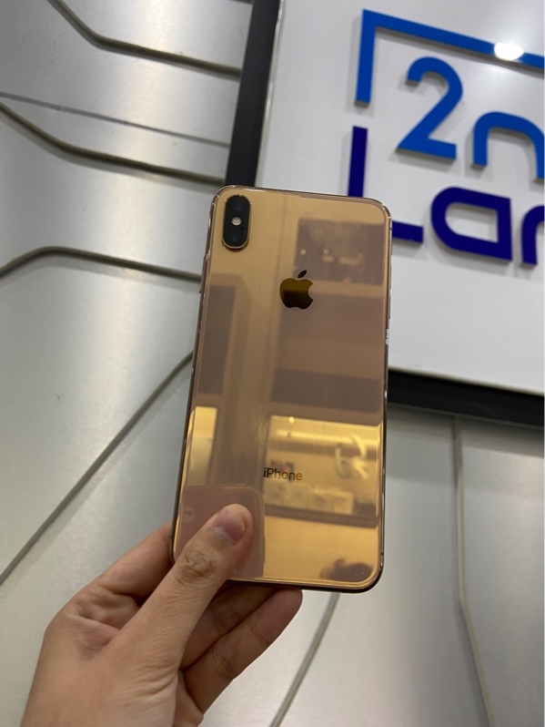 Điện thoại iPhone XSMax - LL/A - 64GB - Pin 100% đã thay - Màu gold - Ngoại hình: 97% - Xước màn, đã thay lưng - Body