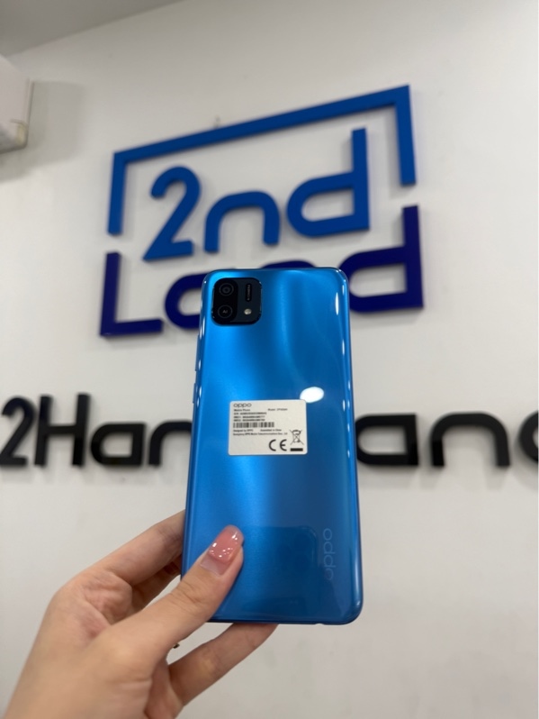 Điện thoại Oppo A16k - chip helio g35 - 3/32gb - Màu xanh - Ngoại hình 98% - Màn ám hồng, viền xước nhẹ - Body