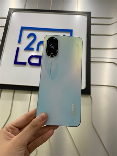 Điện thoại Oppo A18 - Ram 4/128GB - Helio G85 - Màu xanh - Ngoại hình: 97% - Màn ám viền hồng - Body