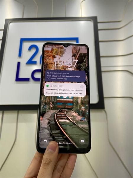 Điện thoại Oppo A18 - Ram 4/128GB - Helio G85 - Màu xanh - Ngoại hình: 97% - Màn ám viền hồng - Body 3