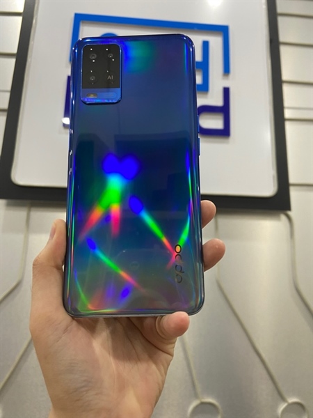 Điện thoại Oppo A54 - 4/128 GB - Pin ẩn - Màu xanh - Ngoại hình 95% - Viền tróc sơn ,màn ám hồng - Body