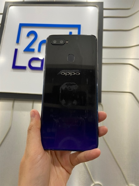 Điện thoại Oppo F9 Pro - CPH 1823 - Lõi tám - Ram 8/256GB - Màu xanh đen - Ngoại hình: 97% - Nút tăng âm lượng liệt, màn ám đen nhẹ, lưng trầy nặng, nút âm lượng tróc sơn, face id hư - Body - không bảo hành