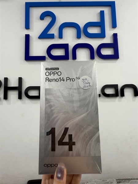 Điện thoại Oppo Reno 14 pro 5G - Dimensity 8450 - 12/512GB - Màu trắng - Ngoại hình 99% - Còn BH TGDD 22/07/2026 - FullBox