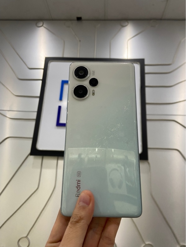 Điện thoại Redmi Note 12 Turbo - Snapdragon 7 plus gen 2 - Ram 8/256GB - Bản nội địa - Màu trắng xanh - Ngoại hình: 97% - Màn ám hồng vừa - Body