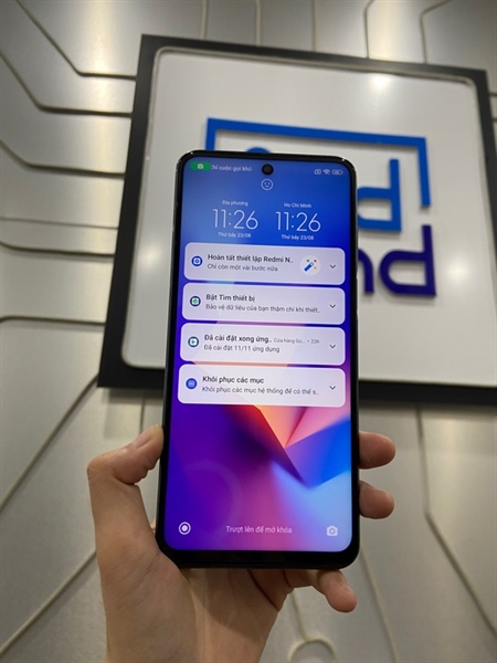 Điện thoại Redmi Note 9S - Ram 6/128GB - Tám nhân - Màu xanh - Ngoại hình: 97% - Màn ám viền hồng, bể góc lưng trầy dăm viền , Cam x1 đốm - Body 2