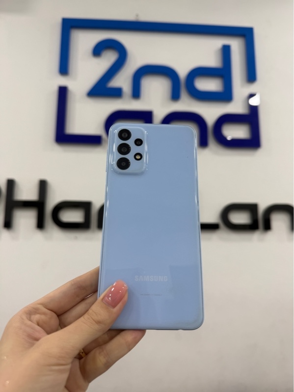 Điện thoại Samsung Galaxy A23 - Máy quốc tế - Snapdragon 680 - 6/128gb - Màn FHD+ - 90HZ - Màu xanh - Ngoại hình xấu - Màn hồng, ép kính xấu- Kèm sạc