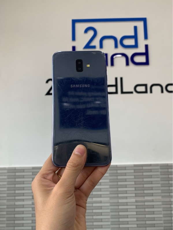 Điện thoại Samsung Galaxy J6+ - Snapdragon 425 - Ram 3GB/32GB - Màu xanh - Ngoại hình: 97% - Viền ám xanh, màn trầy - Body