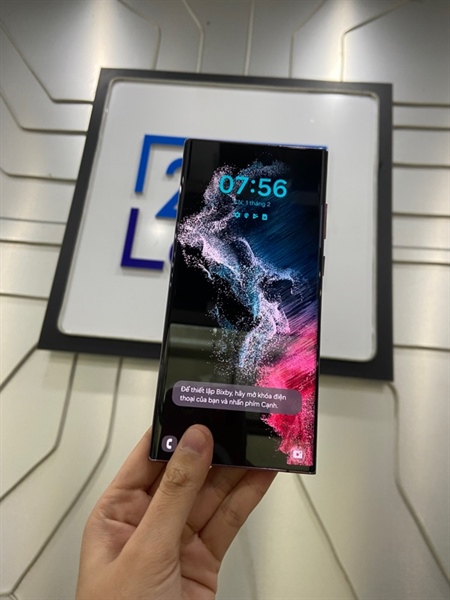 Điện thoại Samsung Galaxy S22 Ultra - SM-S908U - Ram 12/256GB - sim vật lý - 1 esim - Bản mỹ - Màu tím - Ngoại hình: 98% - Body 3