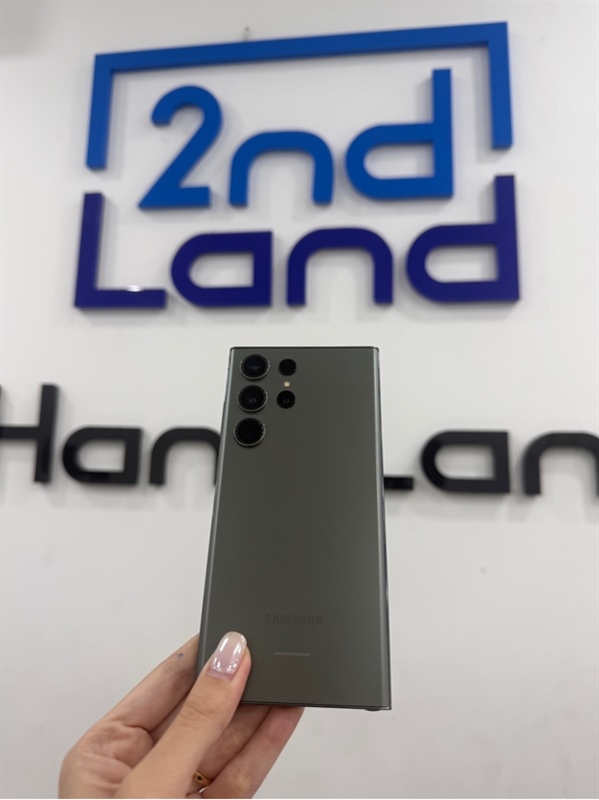 Điện thoại Samsung Galaxy S23 Ultra - Máy mã Mỹ - Chip Snapdragon 8 gen 2 - 8/256G - Màu xanh rêu - Ngoại hình 97% - Máy cấn góc , màn trầy nhiều - Body