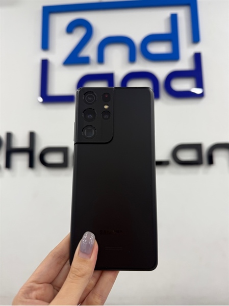 Điện thoại Samsung S21 Ultra 5G - Snap 888 - 12/128GB - Mã Mỹ - Màu đen - Ngoại hình 97% - Viền màn ám hồng , màn ám vàng , màn xước , lưng hở nhẹ , viền trầy - Kèm sạc