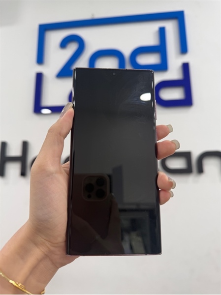 Điện thoại Samsung S22 Ultra - Snapdragon 8 Gen 1 - 12/256GB - Máy quốc tế - Màu đỏ - Ngoại hình 96% - Màn lưu ảnh nhẹ , màn trầy , cam trước đốm - Body 2