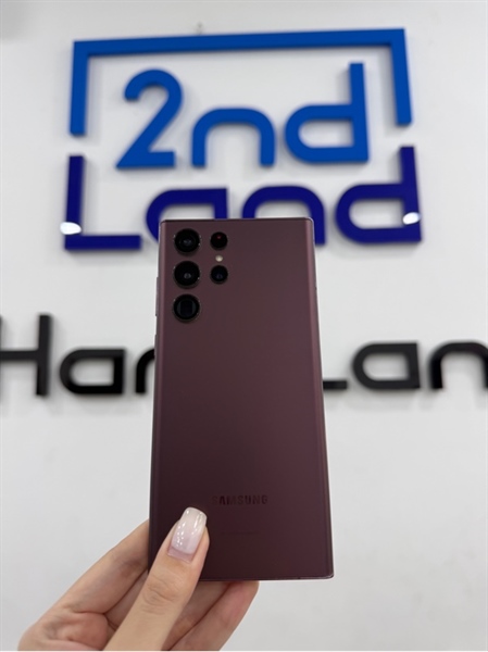 Điện thoại Samsung S22 Ultra - Snapdragon 8 Gen 1 - 8/128GB - Máy quốc tế - Màu đỏ - Ngoại hình 97% - Màn ép kính , cấn góc , viền trầy xước - Body