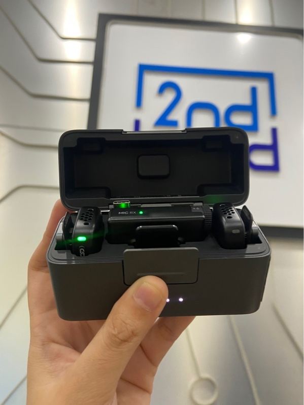 DJI Mic mini 1 (2TX-1RX) - Màu đen - Ngoại hình: 97% - Thiếu lọc gió, cáp 3.5 - Body