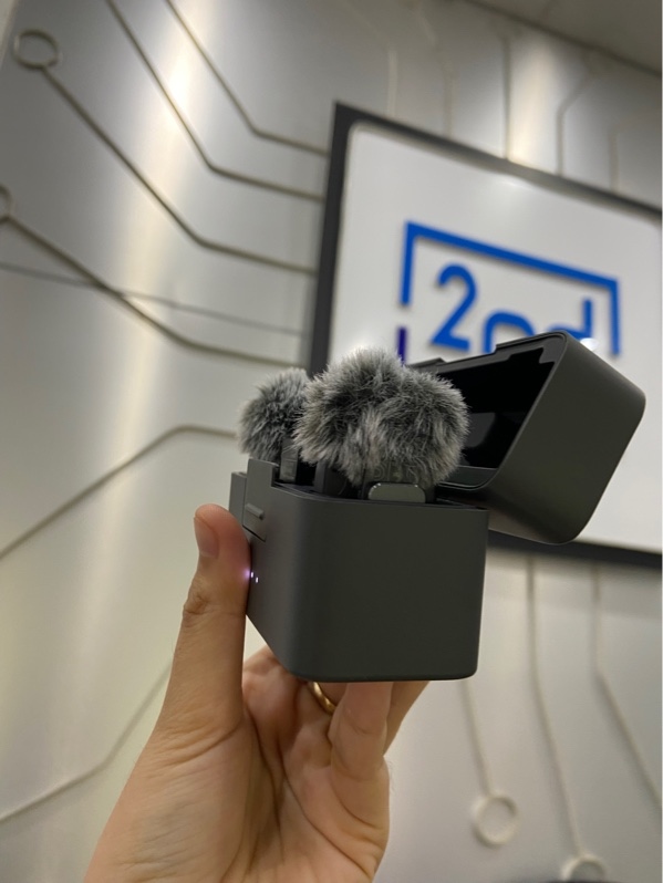 DJI Mic Mini - Bản 2 Mic 1 đầu thu - Màu xám - Ngoại hình: 98% - Không dây - Kèm túi